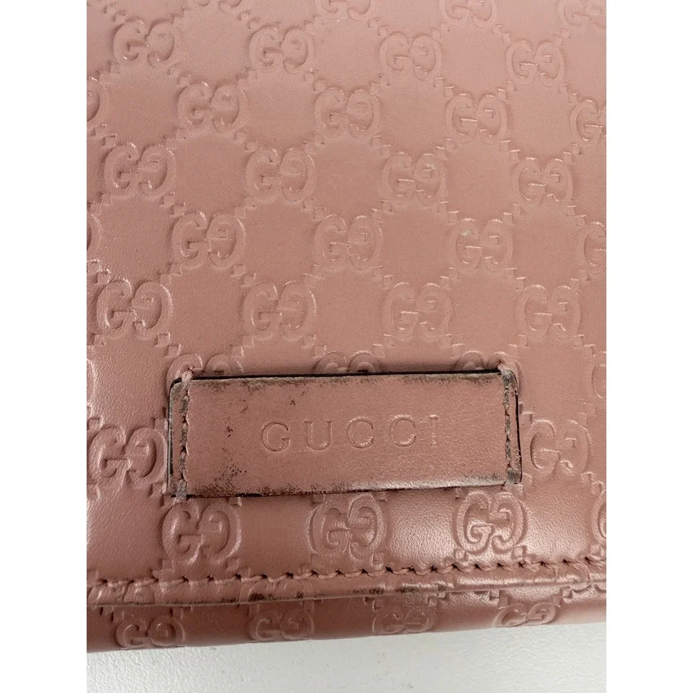 Gucci Microguccissima Continental Bifold Flap Wallet in Pink Leather - Picture 5 of 14